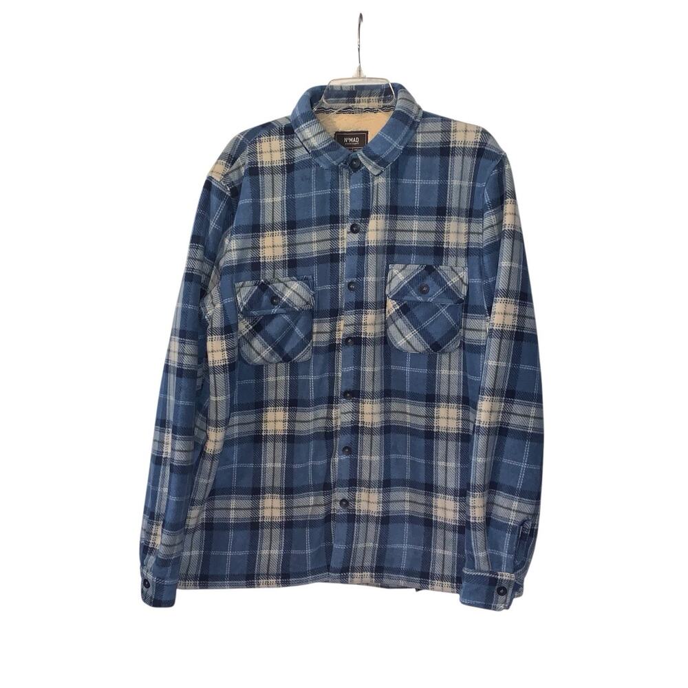 Nomad Flannel  Mens Large Blue  Fleece Lined Jacket